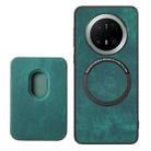 For Huawei Mate 70 Pro Retro Leather Card Bag Magnetic Phone Case(Green) - 3