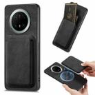 For Huawei Mate 70 Pro Retro Leather Card Bag Magnetic Phone Case(Black) - 1