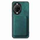 For Huawei nova 14 Pro Retro Leather Card Bag Magnetic Phone Case(Green) - 2