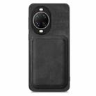 For Huawei nova 14 Pro Retro Leather Card Bag Magnetic Phone Case(Black) - 2