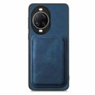 For Huawei nova 14 Ultra Retro Leather Card Bag Magnetic Phone Case(Blue) - 2