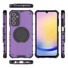 For Samsung Galaxy A25 5G Raster Airbag Anti-fall Rotating Bracket Phone Case(Purple) - 1