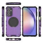 For Samsung Galaxy A54 5G Raster Airbag Anti-fall Rotating Bracket Phone Case(Purple) - 1