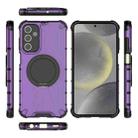 For Samsung Galaxy S24+ 5G Raster Airbag Anti-fall Rotating Bracket Phone Case(Purple) - 1