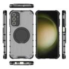 For Samsung Galaxy S23 Ultra 5G Raster Airbag Anti-fall Rotating Bracket Phone Case(Transparent Black) - 1