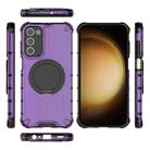 For Samsung Galaxy S23+ 5G Raster Airbag Anti-fall Rotating Bracket Phone Case(Purple) - 1