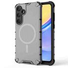For Samsung Galaxy A15 5G Grating Airbag Shockproof MagSafe Frosted Phone Case(Transparent Black) - 1