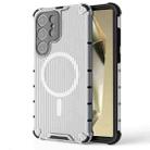 For Samsung Galaxy S24 Ultra 5G Grating Airbag Shockproof MagSafe Frosted Phone Case(Transparent) - 1