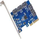 5 Port Non-RAID SATA III 6Gb/s PCIe x4 Controller Card - 1