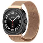 For Samsung Galaxy Watch 7 Ultra 47mm Milan Magnetic Metal Steel Watch Band(Rose Gold) - 1