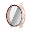 For Samsun Galaxy Watch 7 40mm PC + Tempered Film Integrated Watch Protective Case(Pink) - 1