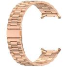 For Samsung Galaxy Watch 7 Ultra 47mm Three Beads Stainless Steel Metal Watch Band(Rose Gold) - 3