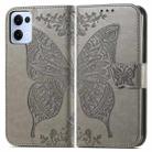 For OPPO Reno13 Butterfly Love Flower Embossed Leather Phone Case(Gray) - 2