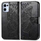 For OPPO Reno13 Pro Butterfly Love Flower Embossed Leather Phone Case(Black) - 2
