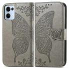 For OPPO Reno13 Pro Butterfly Love Flower Embossed Leather Phone Case(Gray) - 2