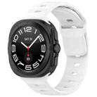 For Samsung Galaxy Watch 7 Ultra Solid Color Reverse Buckle Silicone Watch Band(White) - 1