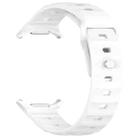 For Samsung Galaxy Watch 7 Ultra Solid Color Reverse Buckle Silicone Watch Band(White) - 3