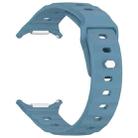 For Samsung Galaxy Watch 7 Ultra Solid Color Reverse Buckle Silicone Watch Band(Blue) - 3