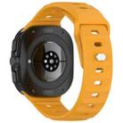 For Samsung Galaxy Watch 7 Ultra Solid Color Reverse Buckle Silicone Watch Band(Yellow) - 2