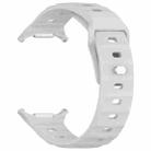 For Samsung Galaxy Watch 7 Ultra Solid Color Reverse Buckle Silicone Watch Band(Light Gray) - 3