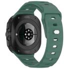 For Samsung Galaxy Watch 7 Ultra Solid Color Reverse Buckle Silicone Watch Band(Dark Green) - 2