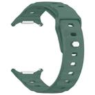 For Samsung Galaxy Watch 7 Ultra Solid Color Reverse Buckle Silicone Watch Band(Dark Green) - 3