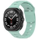 For Samsung Galaxy Watch 7 Ultra Solid Color Reverse Buckle Silicone Watch Band(Cyan) - 1