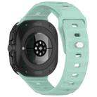 For Samsung Galaxy Watch 7 Ultra Solid Color Reverse Buckle Silicone Watch Band(Cyan) - 2