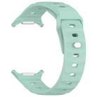 For Samsung Galaxy Watch 7 Ultra Solid Color Reverse Buckle Silicone Watch Band(Cyan) - 3