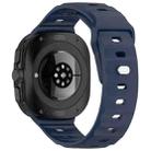 For Samsung Galaxy Watch 7 Ultra Solid Color Reverse Buckle Silicone Watch Band(Dark Blue) - 2