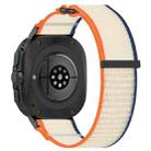 For Samsung Galaxy Watch 7 Ultra 47mm Hook and Loop Fastener Loop Nylon Watch Band(Orange+Beige) - 2