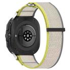 For Samsung Galaxy Watch 7 Ultra 47mm Hook and Loop Fastener Loop Nylon Watch Band(Yellow+Gray) - 2