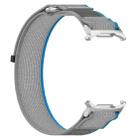 For Samsung Galaxy Watch 7 Ultra 47mm Hook and Loop Fastener Loop Nylon Watch Band(Blue+Gray) - 3