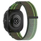 For Samsung Galaxy Watch 7 Ultra 47mm Hook and Loop Fastener Loop Nylon Watch Band(Dark Green) - 2