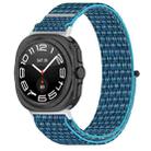 For Samsung Galaxy Watch 7 Ultra 47mm Loop Nylon Hook and Loop Fastener Watch Band(Sea Blue) - 1