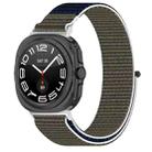 For Samsung Galaxy Watch 7 Ultra 47mm Loop Nylon Hook and Loop Fastener Watch Band(Gray Blue) - 1
