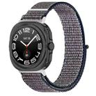 For Samsung Galaxy Watch 7 Ultra 47mm Loop Nylon Hook and Loop Fastener Watch Band(Dark Blue) - 1