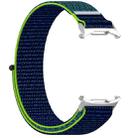 For Samsung Galaxy Watch 7 Ultra 47mm Loop Nylon Hook and Loop Fastener Watch Band(Lime) - 3