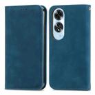 For OPPO A60 Retro Skin Feel Magnetic Flip Leather Phone Case(Blue) - 2