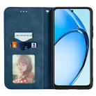 For OPPO A60 Retro Skin Feel Magnetic Flip Leather Phone Case(Blue) - 3