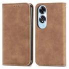 For OPPO A60 Retro Skin Feel Magnetic Flip Leather Phone Case(Brown) - 2