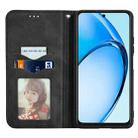For OPPO A60 Retro Skin Feel Magnetic Flip Leather Phone Case(Black) - 3