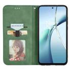 For OPPO Reno13 Retro Skin Feel Magnetic Flip Leather Phone Case(Green) - 3
