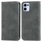 For OPPO Reno13 Retro Skin Feel Magnetic Flip Leather Phone Case(Gray) - 2