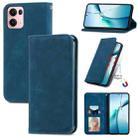 For OPPO Reno13 Pro Retro Skin Feel Magnetic Flip Leather Phone Case(Blue) - 1