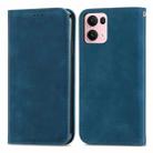 For OPPO Reno13 Pro Retro Skin Feel Magnetic Flip Leather Phone Case(Blue) - 2