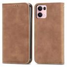 For OPPO Reno13 Pro Retro Skin Feel Magnetic Flip Leather Phone Case(Brown) - 2