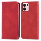 For OPPO Reno13 Pro Retro Skin Feel Magnetic Flip Leather Phone Case(Red) - 2