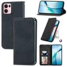For OPPO Reno13 Pro Retro Skin Feel Magnetic Flip Leather Phone Case(Black) - 1