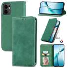 For OPPO Reno13 F Retro Skin Feel Magnetic Flip Leather Phone Case(Green) - 1